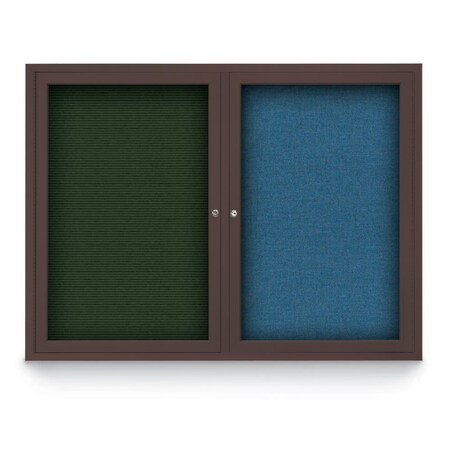 United Visual Products Corkboard, Dark Spruce/Black, 36" x 36" UV403-BLACK-DRKSPR